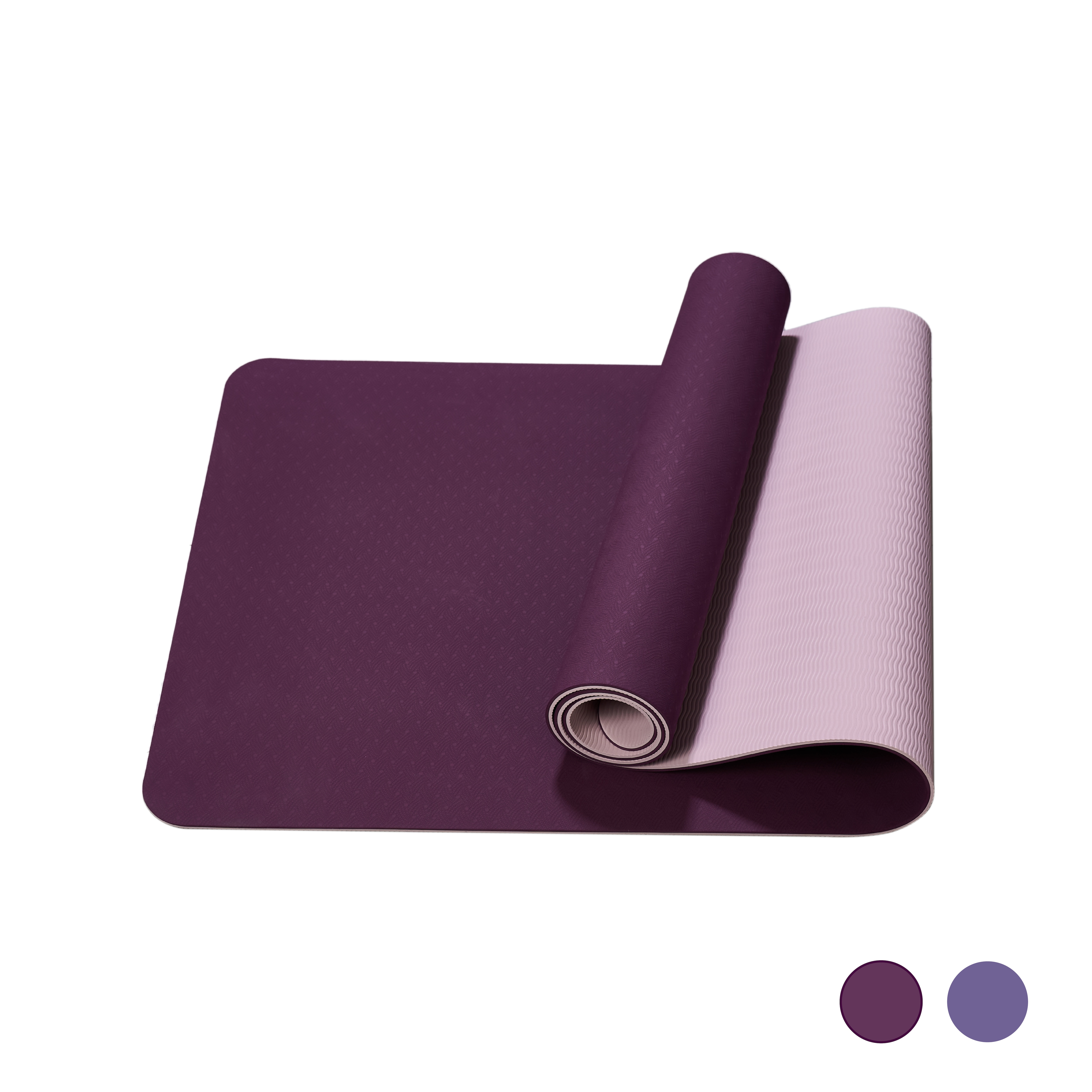 Yoga Mat, Exercise Yoga Mat With Non-Slip Design, Professional TPE Exericise Mat, 72" X 24" Multi-Purpose Workout Mat For Women, Pilates Fitness And Floor Exercises	_voghion.com